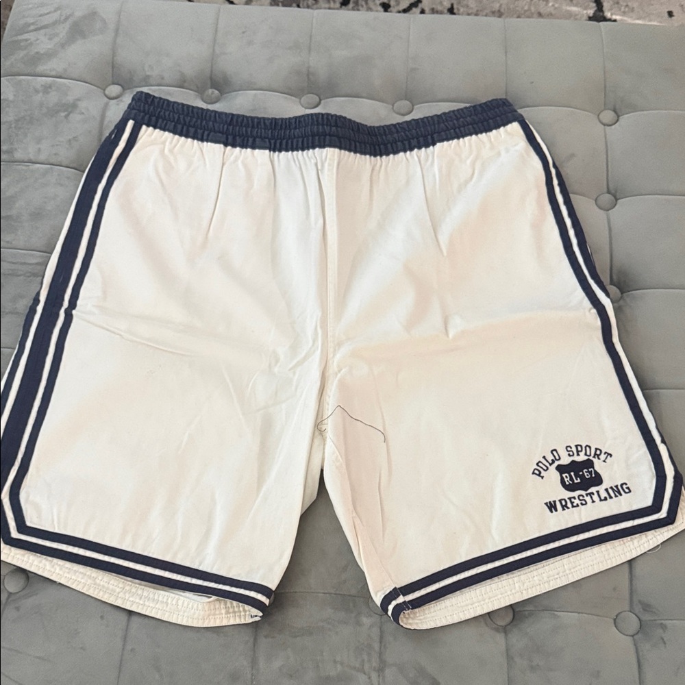 Polo by Ralph Lauren Men's Cream Athletic Shorts